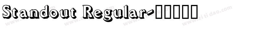 Standout Regular字体转换